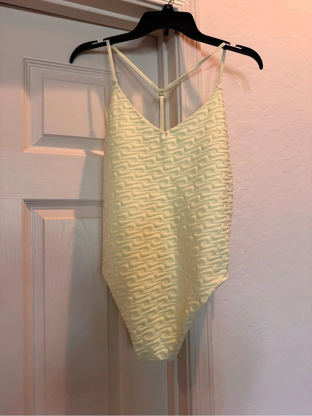 NWT Nike Women's Swoosh Link Terry Texture Y-Back One Piece Swimsuit SIZE XL